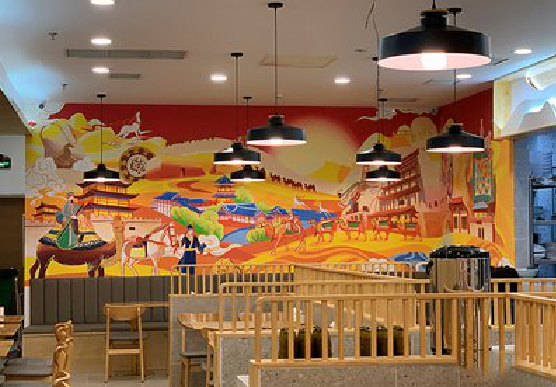 紫阳县商业空间彩绘介绍。