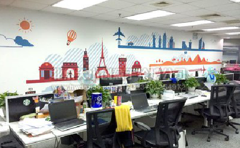 紫阳县教你设计办公室墙绘的方法。