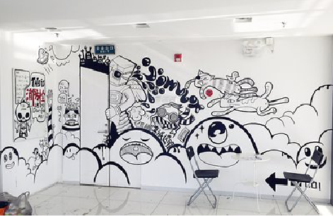 紫阳县手绘墙并非传统涂鸦。